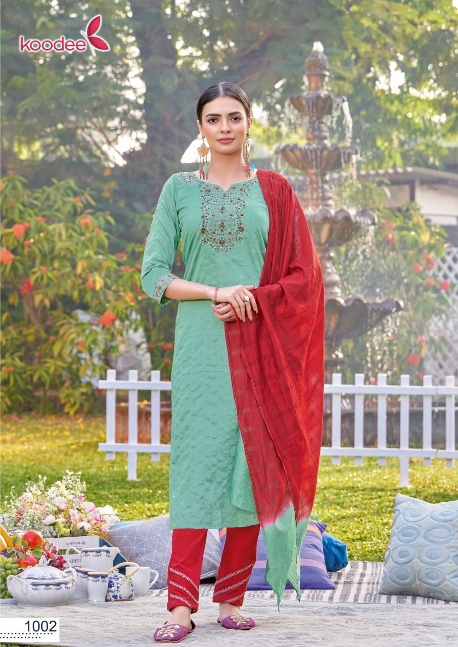 Koodee Riya 3 New Fancy Ethic Wear Designer Ready Made Suit Collection